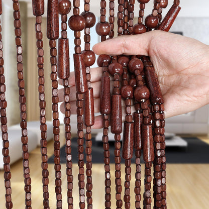 Osunnus Handmade Beaded Curtain for Doorway - Bamboo Wooden Door Beads - Boho Rustic Home Store Decor, 35.5 x 75 Inches Brown