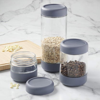 Anchor Hocking 3 Piece SecureLock Revolution Jar Set with BPA-Free Plastic Lids, Perfect for Pantry Organization