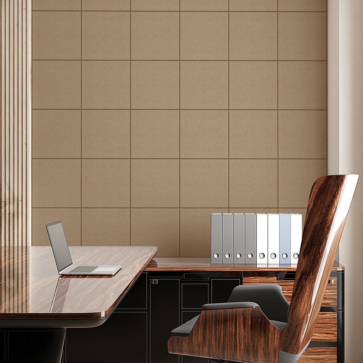 MaxGear Large Cork Board for Wall 36" x 24", Tan Bulletin Board, 6 Pack Felt Wall Tiles with Pushpins, Cork Boards for Office Pin Board Tack Board Cork Boards