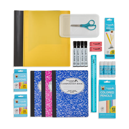 Blue Summit Elementary School Supplies Kit, 2nd Grade School Supplies Set, for Elementary Supply, Bulk 44 Piece Box