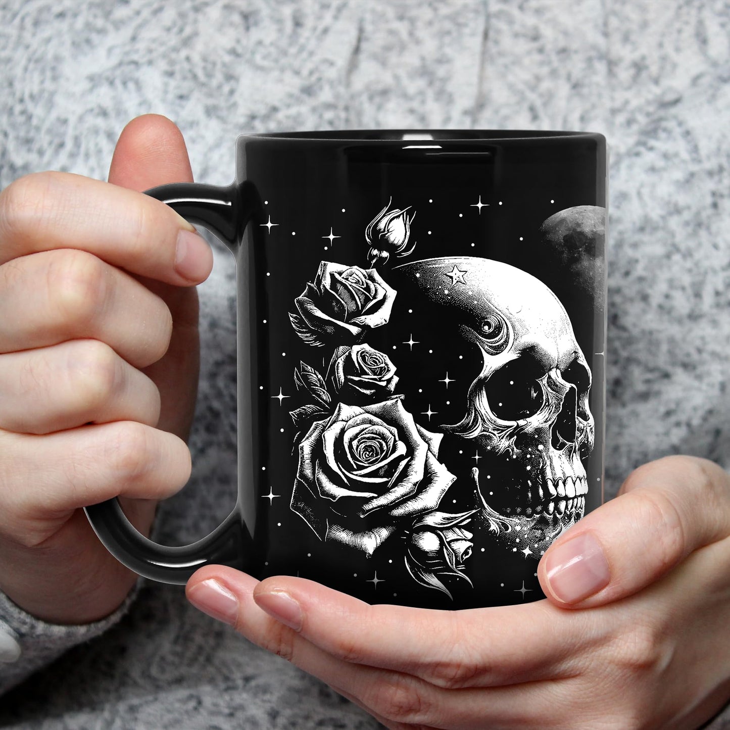 Skull Mug 15oz Goth Gift for Women - Christmas Mugs Witch Gifts for Women Skull Gifts for Men Unique - Gothic Coffee Mug - Witch, Goth Decor Christmas Cup With Skulls Cup Gothic Gift for Men, Dad, Mom