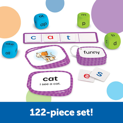 Learning Resources Skill Builders! Kindergarten Reading Activity Set - 122 Pieces, Ages 5+, Back to School Essential Materials, Homeschool Supplies