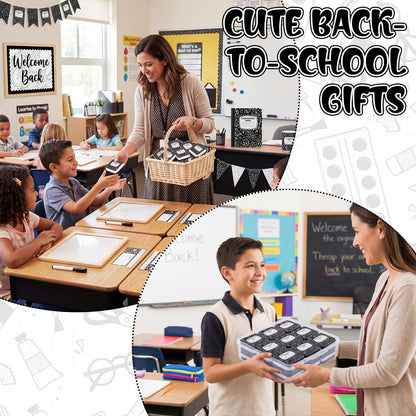 YooNotee 48 Pack Composition Book Magnetic Dry Erase Erasers 2x2 Inch, Mini Whiteboard Dry Erasers Back to School Supplies Chalkboard Cleaning Pads for Classroom Office Kindergarten Decor