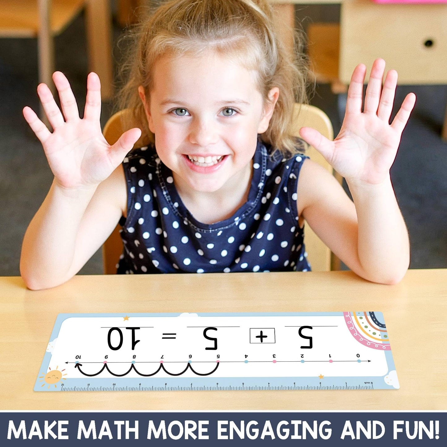 26 Pack Boho Number Line Dry Erase Boards Cards, 14"x4", Double-Sided, 0-10 on One Side & 0-20 on Other Side, Math Manipulatives for Student, Education Classroom Must Haves