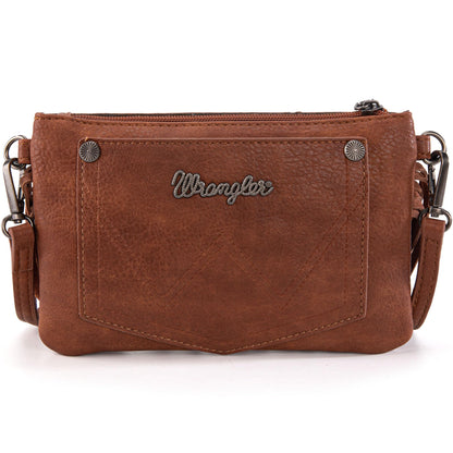 Wrangler Clutch Wristlet Fringe Purse Western Crossbody Bags for Women WG63-181BR