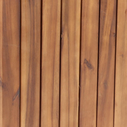 Sunnydaze Indoor/Outdoor Wooden Planter Boxes - 2 Acacia Wood Square Plant Pots with Removable Liners - Light Brown Stain