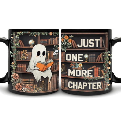 Hyturtle Cute Ghost Reading Mug Gifts on Birthday Halloween for Book Lovers