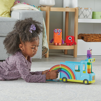 hand2mind Numberblocks Rainbow Counting Bus, Music Toys for Kids Ages 3-5, Toddler Musical Number Toys, Play Figure Playsets, Preschool Learning Toys, Birthday Gifts for Kids