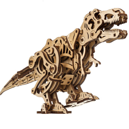 UGEARS Tyrannosaurus Rex 3D Wooden Puzzles for Adults - Wooden Model Kits for Adults D Rex Dinosaur Puzzle Kit Mechanical Models Automaton Kit Brain Teaser, Hobby Set Home Decoration