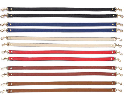 VanEnjoy Pair Full Grain Leather Replacement Strap for Handbags Purse Bags-26“Long,0.71" Wide (Black) (Black)