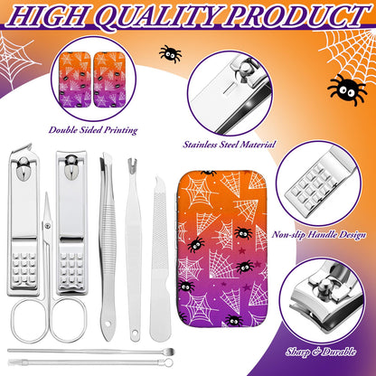 Lanties 10 Sets Halloween Gifts Bulk for Women Manicure Set Nail Clippers Bulk Halloween Party Favors Pumpkin Ghost Cute Spooky Manicure Tools Kit for Women Girls Party Gifts Nail Salon
