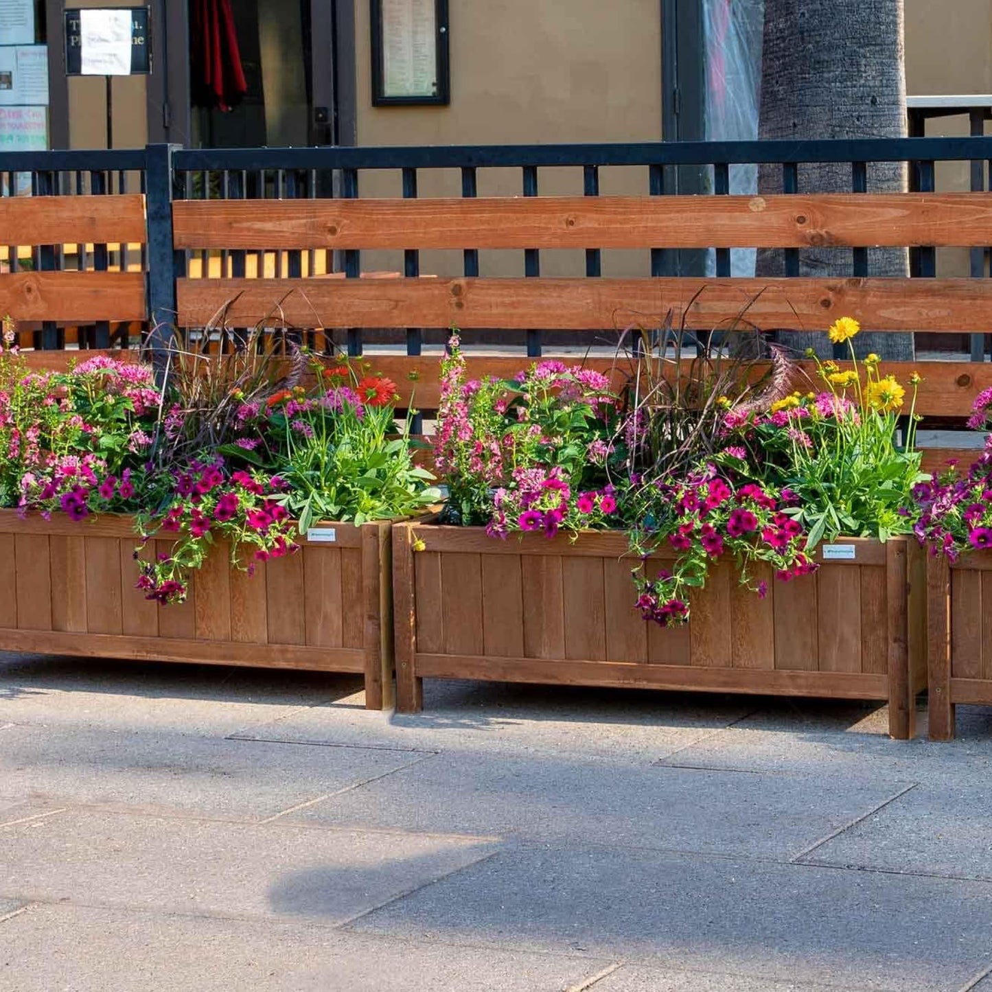 NatraHedge (44" Lx 15" W x 15" H (Brown) Hampton Classic Wooden Planter Box Indoor and Outdoor Rectangular Garden Planter Use for Patio, Yard, Greenhouse, Vegatable, Flowers, and Herb
