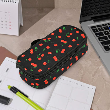 Droerfes Cherry Pencil Case Pencil Pouch Large Capacity Pen Bag School Office Organizer Stationery Storage Box For Girls Boys Teen Kids
