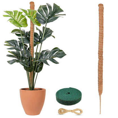 EcoNour Tall Moss Pole for Plants (1-Pack) 63-Inch | Large Monstera Plant Support for Climbing and Growth | Elevate Your Indoor Garden | Tall Plant Support for Indoor Potted Plants to Grow Upwards