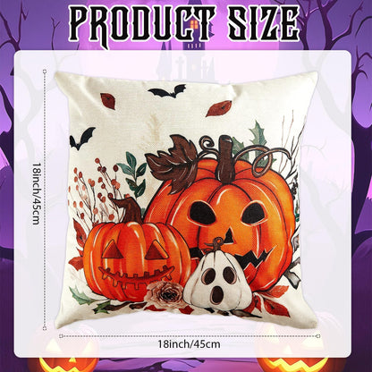 gisgfim 12Pcs Halloween Pillow Covers 18 x 18 inch Boo Ghost Pillow Covers Happy Halloween Cushion Cases Decorations Cushion Case Decorations for Home Bed Sofa Couch Farmhouse Holiday Decor
