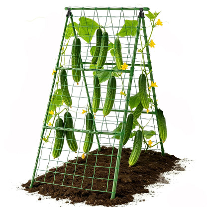 Cucumber Trellis Garden Trellis Arch Trellis, Tall Trellis for Climbing Plants Support Vegetable Peas Fruit Vine Outdoor A-Frame Trellis Suit for Small Plant not Heavy