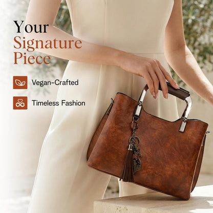 Small Vegan Leather Purses for Women, Faux Leather Handbags for women, Top Handle Handbags, Satchel Purse