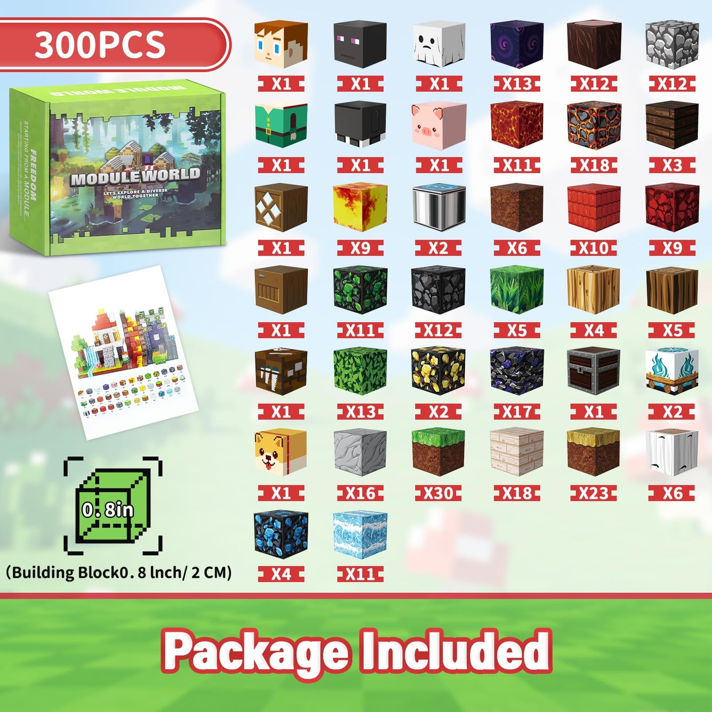 Intoypad 300PCS Magnetic Blocks for Kids, 0.8in Magnetic Building Block Toys for Boys Girls Age 3 4 5 6 7 8 9 10 Magnet Cubes Game Magnetic Tiles STEM Toys Christmas Birthday Gifts for Kids Toddlers