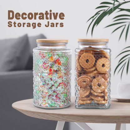 Galazzz 90 OZ | 2600ml Large Glass Jar with Airtight lid | Glass Container | Storage Containers for Cookie Candy