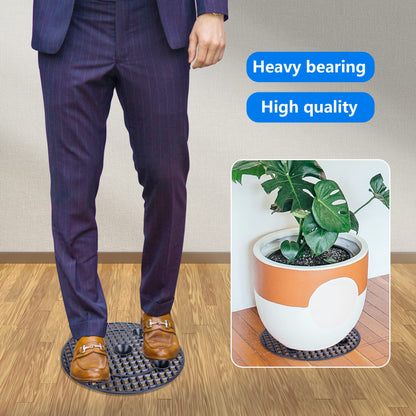 LFUTARI 6 PCS Plant Level Pot Elevator, Plant Stands, 12inch Plant Pot Saucer for Prevent Rot and Damage on Patio & Deck (30cm-6pcs, Black)