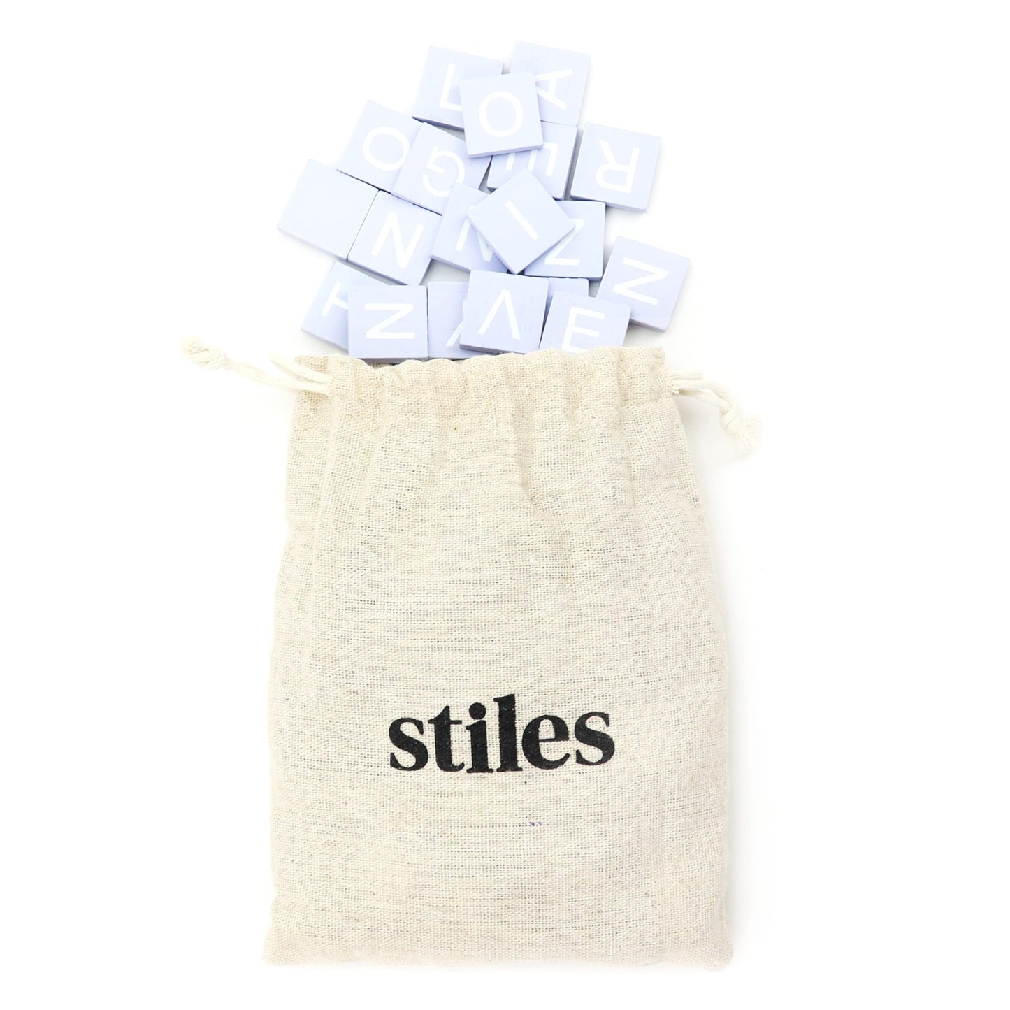 Stiles 100 Piece Magnetic Wooden Letter Tiles - Alphabet Magnets for Whiteboards, Refrigerators & Magnetic Letter Boards - Changeable Letters for Craft & Announcements, Blue