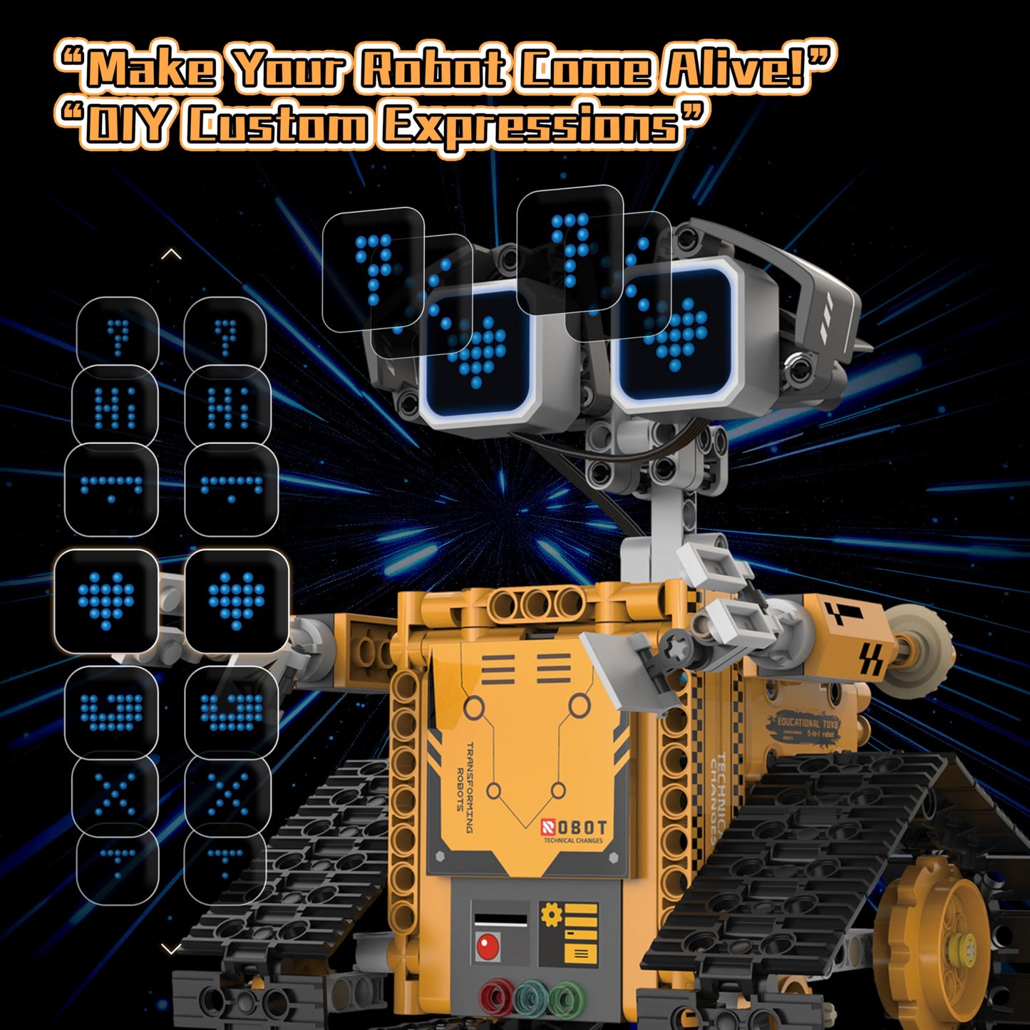 SIGHTEEDA 5-in-1 Smart Robot Building Kit for Kids 6-12, Build & Code Your Own Robot World, STEM Coding Robot Toy with App & Remote Control, Hands-on Robotics Set, Educational STEM Gift (348 PCS)