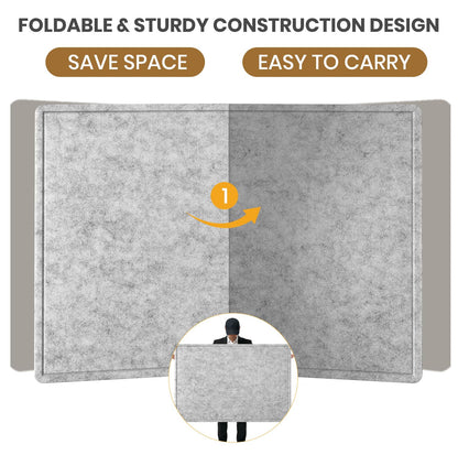 Large Bulletin Board, 72 X 48 inches Cork Board with 30 Pushpin, 6' x 4' Felt Cork Board Notice Pin Board, Self-Adhesive Vision Board Mood Board Foldable Photo Board for Wall - Silver Gray