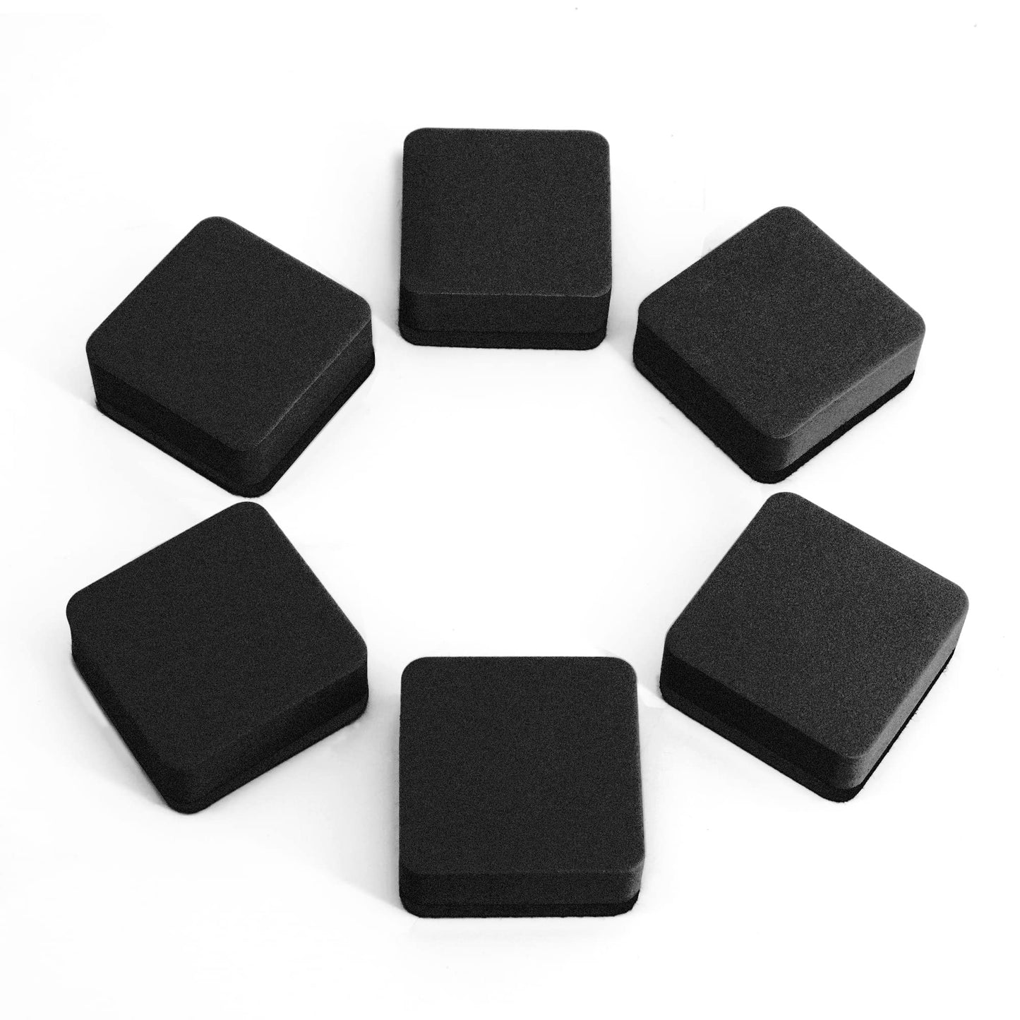 Dry Erase Erasers, IHPUKIDI 48 Pack Magnetic Whiteboard Dry Eraser Chalkboard Cleansers for Classroom, Home and Office (Black 2 x 2 Inch