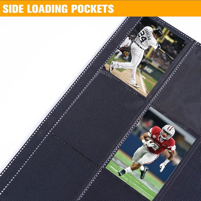 1000+ Pockets Trading Card Binder, 16 Pocket Ringless Side Loading Card Holder Album, Trading Card Album Fit for YuGiOh, MTG, TCG, Game Cards, Sports Cards, Business Cards (Red)