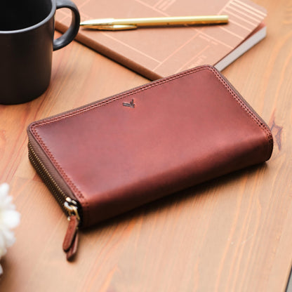 Lavalen Leather RFID Wallet Women – Modern RFID Womens Wallet- Big Multiple Compartments – Credit Card Holder – Handcrafted Genuine Leather -Carteras de Mujer Piel.