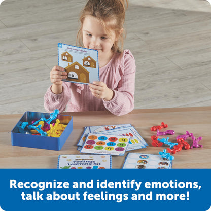 Learning Resources Skill Builders Feelings Learning Kit, SEL Activities, Social Skills Activities for Kids, Talking Flash Cards for Toddlers, Toddler Toy, Homeschool Supplies