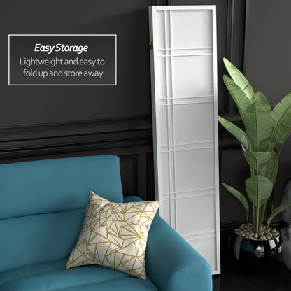 Red Lantern 6 ft. Tall Double Cross Shoji Screen - White - 3 Panels