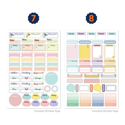 Teacher Planner Stickers Back to School Themed Planning Sticker Accessories for Student, Educators, homeschoolers, Women, Cute Happy Planner Productivity
