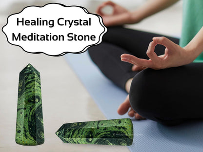 Amazing Gemstone Kambaba Jasper Crystal Towers - Natural Healing Crystal Point Obelisk for Reiki Healing and Crystal Grid (3" to 4" INCH)