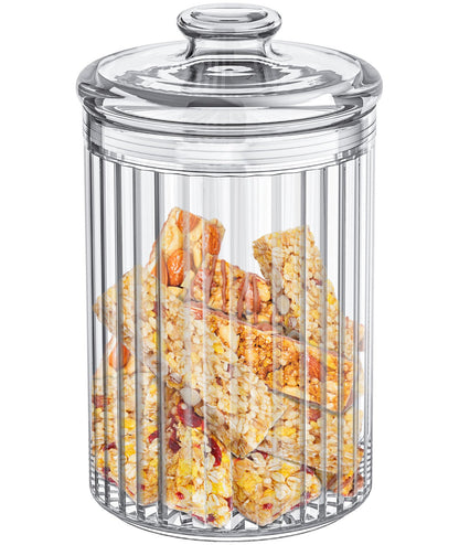 Vinkoe Cookie Jar, 51oz Acrylic Candy Jars with Lids, Apothecary Jars, Clear Cookie Jars for Easter, Christmas, Candy Buffet, Office Desk, Party Table, Nuts, Cookies, Chocolate, Coffee Pod, Tea