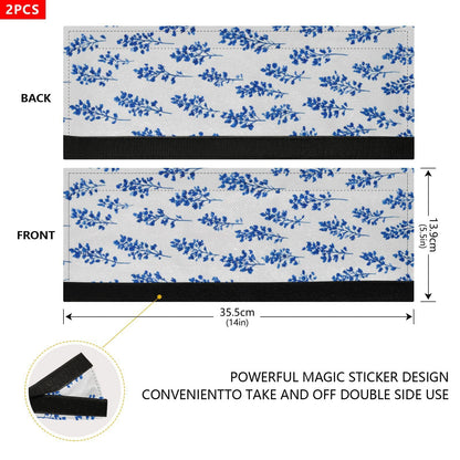 QwThum Small Bluebonnet Flower Refrigerator Handle Covers Set of 2 Door Handle Covers for Fridge Oven Microwave Appliance Washable Decor Non-Slip Dishwasher Door Cloth Protector 14x5.5in