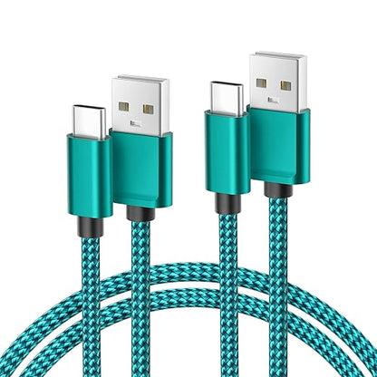 Basesailor USB Type C Charger Cable 6.6FT 2 Pack,Nylon Charging Power Cord for Samsung Galaxy S10 S23 S20 S21 S22,Moto Z3 Z4 G7 G8 G9 Play Power G Pro Fast Stylus,Motorola Razr Edge One 5G,Steam Deck