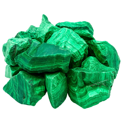 Amazing Gemstone Malachite Raw Crystals and Healing Stones, Natural Rocks for Tumbling and DIY Raw Stones and Crystals (1 Piece)