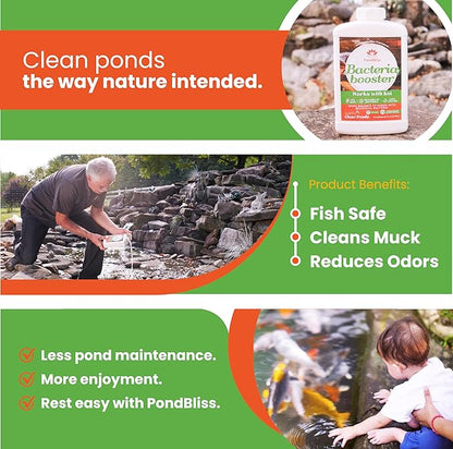 Beneficial Booster - Concentrated with Billions of Microbes, Pond Starter and Treatment for Dirty and Smelly Water - 32oz