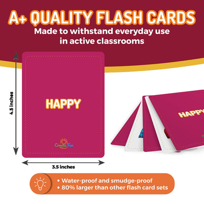 149 Prepositions, Emotions & Action Verbs Flash Cards Set - Educational Photo Cards with Learning Games for Toddlers, Kids, Adults, Seniors, Preschool Prep, Speech Therapy and ESL Teaching Materials