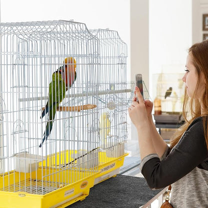 Nuanchu Large Bird Cage Mat, 48 x 48 Inch Under Pet Cage Mat, Absorbent/Waterproof Felt Pad for Bird Cages, Reptile Aquariums, Dog Kennels, with Non-Slip Backing for Hard Floors and Surfaces