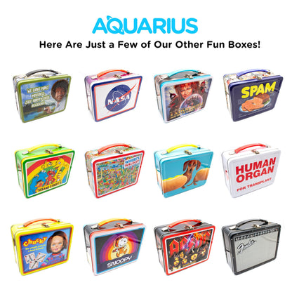 AQUARIUS Chucky Fun Box - Sturdy Tin Storage Box with Plastic Handle & Embossed Front Cover - Officially Licensed Child's Play Merchandise & Collectible Gift for Kids, Teens & Adults