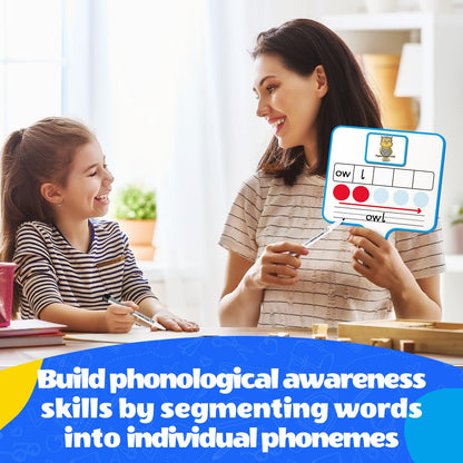 Aizweb Phonemic Awareness,Magnetic Dry Erase Whiteboards with Elkonin Box,Phonics Game,Preschool Kindergarten Speech Therapy Classroom Must Have,Phonological Manipulative Letter Sound Science Reading