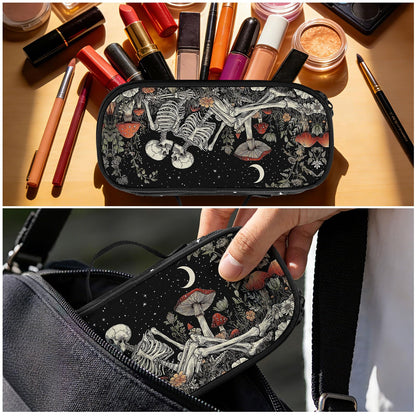 Betyiwling Skull Couple Pencil Case for Girls Boys Teen Large Capacity Portable Pencil Bag Pouch Box with Zipper School Supplies Stationery Storage Organizer for Back to School