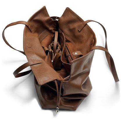 Women's Top Grain Leather Tote Bag Slouchy Hobo Work Purse Large Commuter Shoulder Bag Fits 14 Inch Laptop