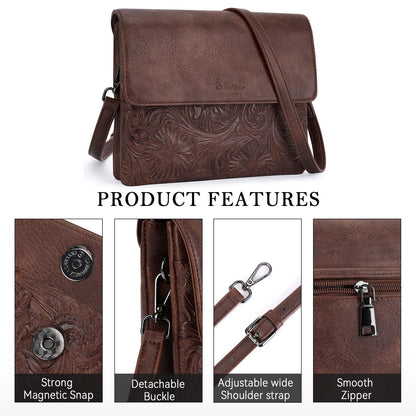 MEITRUE Small Crossbody Bags for Women, Vegan Leather Cell Phone Purse with Adjustable Strap