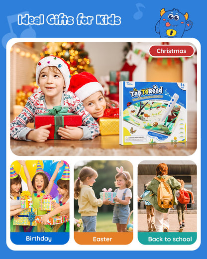 TEKFUN Nursery Rhymes Musical Books with Talking Pen, Interactive Sound Books for Toddlers 1-3, Autism Sensory Educational Toys for Kids Ages 3-6