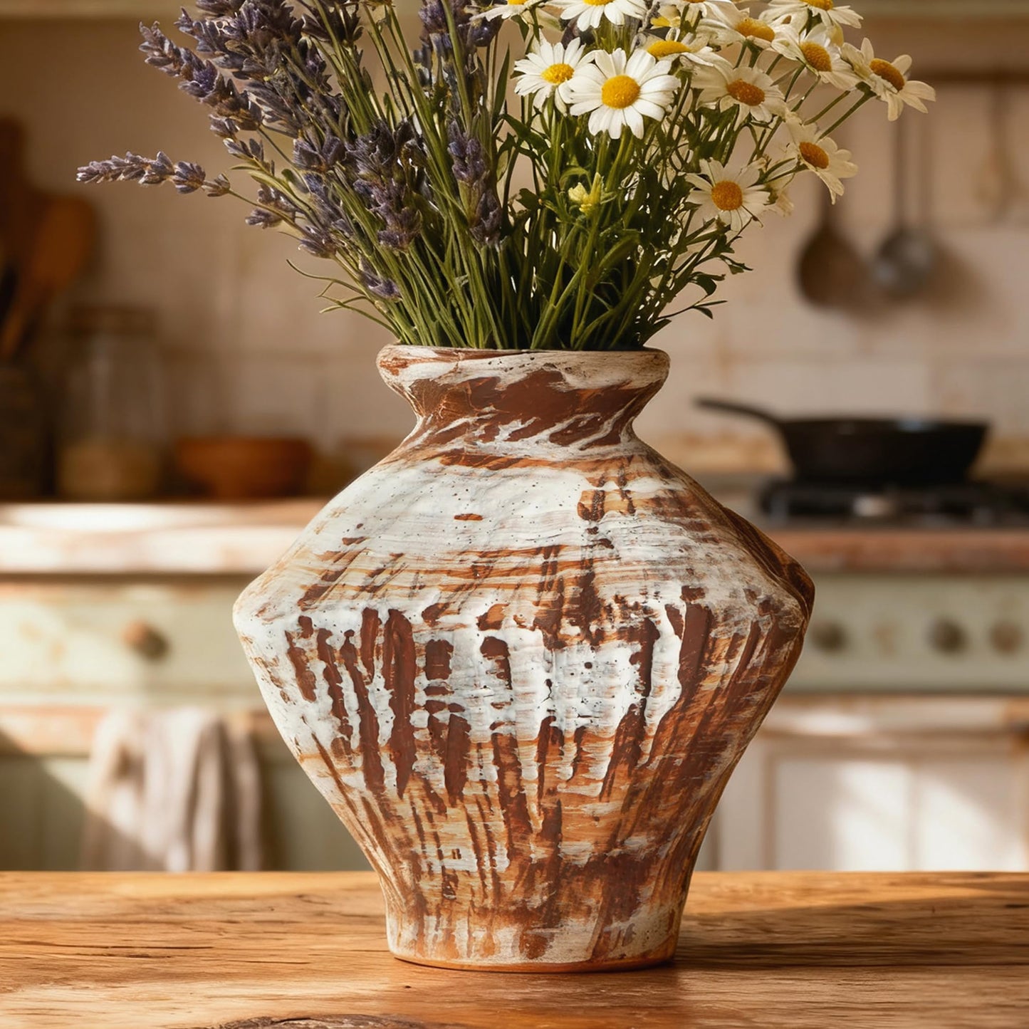 ArtCachet Sunflower Starry Sky Plant Pots & Ceramic Flower Vase Home Decor，Plant Pots for Outdoor Garden Decor ，Plant Gifts for Mother's Day, Birthday, Christmas& Home Art Decoration