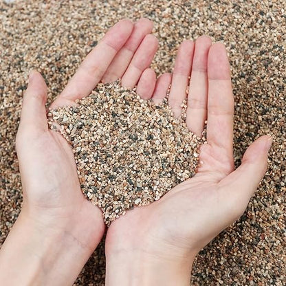 11lbs Aquarium Silica Gravel, 1-2mm Fish Tank Substrate, All Purpose Mixed Silica Sand for Aquarium, Fire Pits, and Landscaping