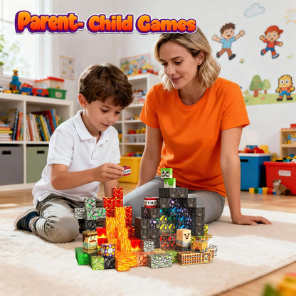 Lukoca 200PCS 0.8inch Magnetic Building Blocks STEM Toy for Kids 3+ Toddler Educational Construction Gift for Boys & Girls (Lava Cave-200pcs)